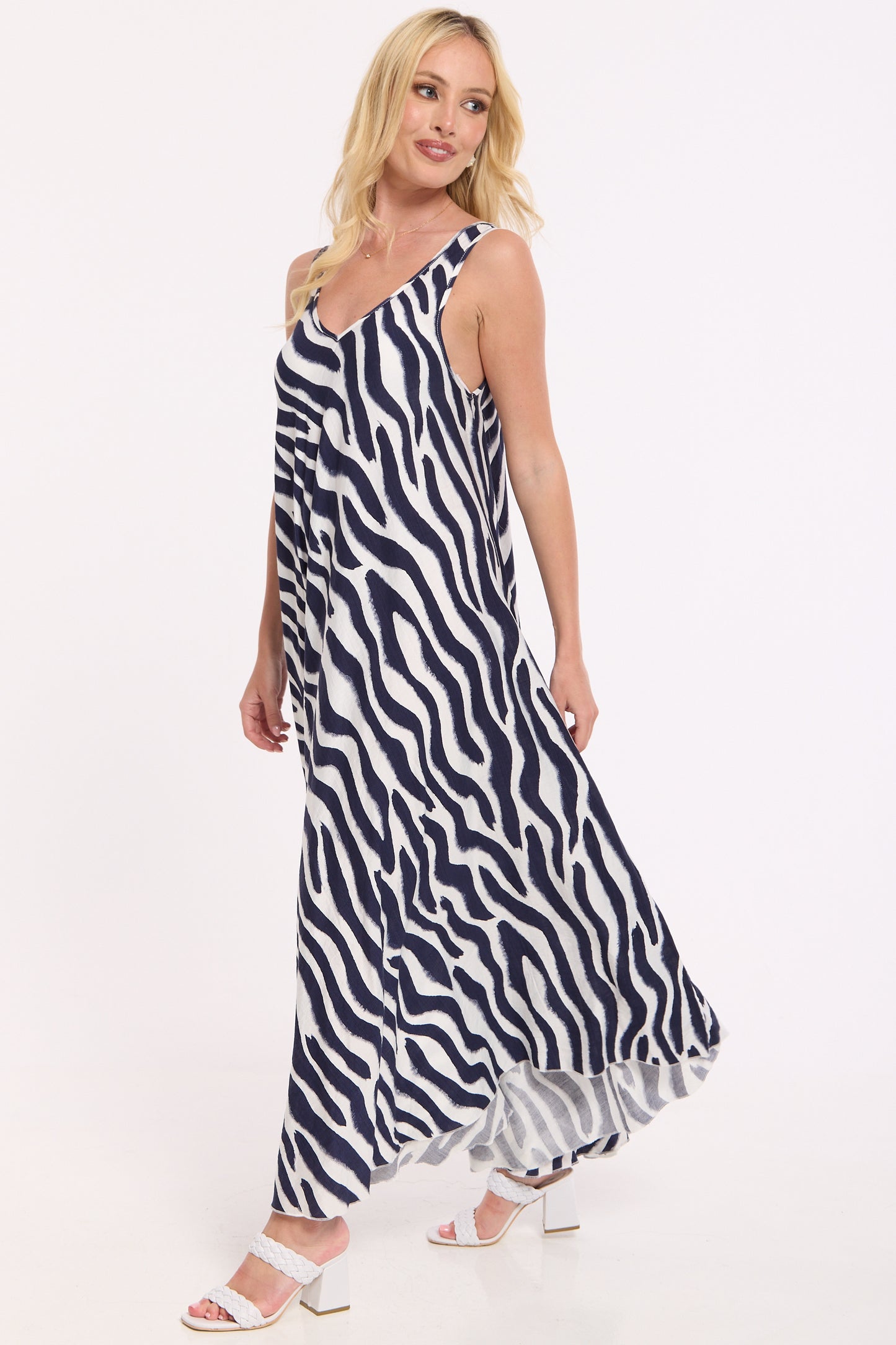 
                  
                    Zebra Print Maxi Swing Dress
                  
                