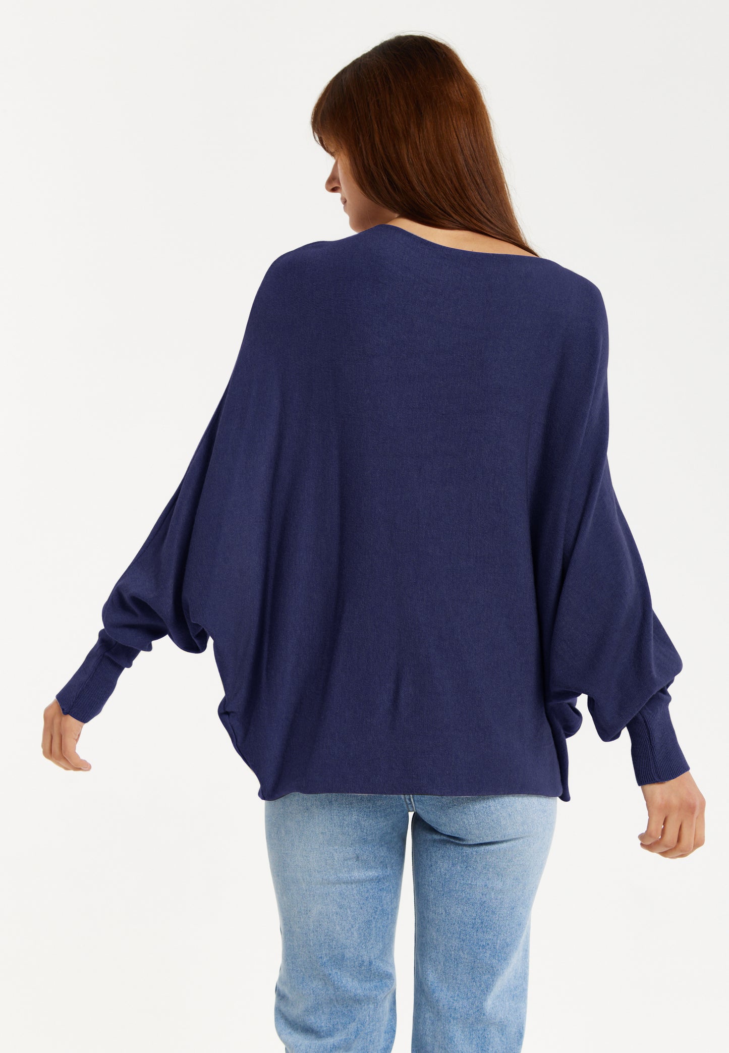 
                  
                    Liquorish Women's Jumper Navy Soft with Batwing Sleeves
                  
                