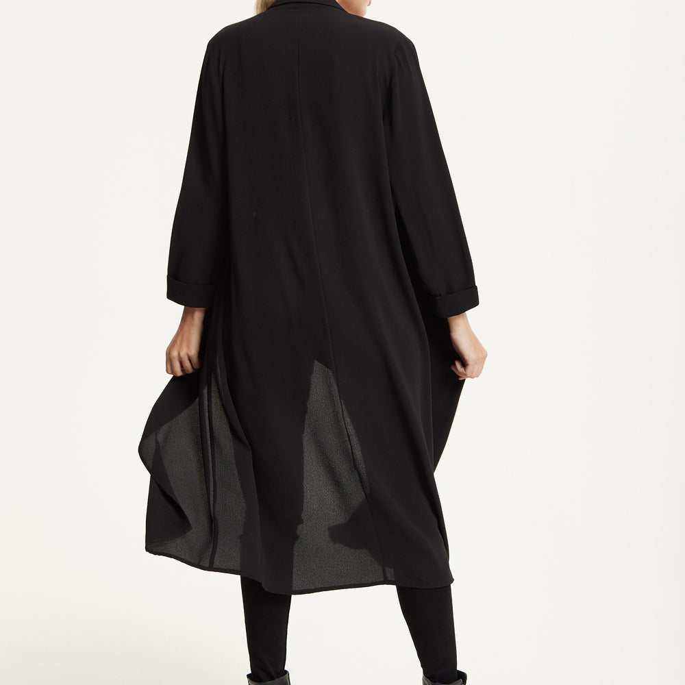 
                  
                    Black Waterfall Duster Coat
                  
                