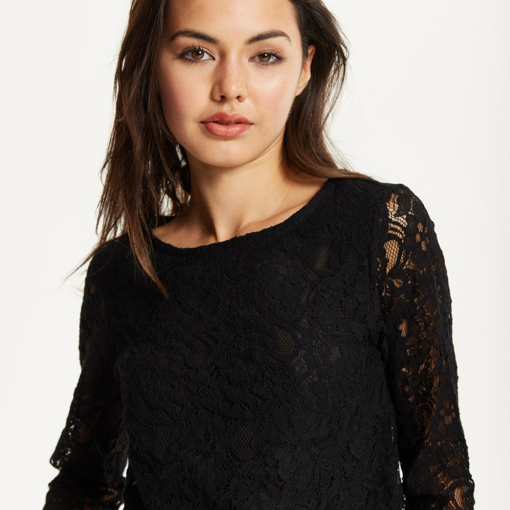 
                  
                    Black Lace 3/4 Sleeve Top
                  
                