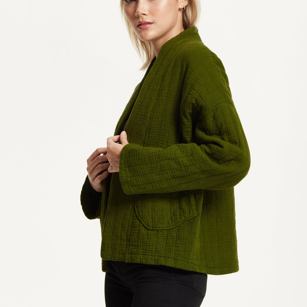 
                  
                    Khaki Quilted Cotton Jacket
                  
                