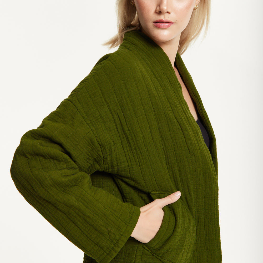 
                  
                    Khaki Quilted Cotton Jacket
                  
                