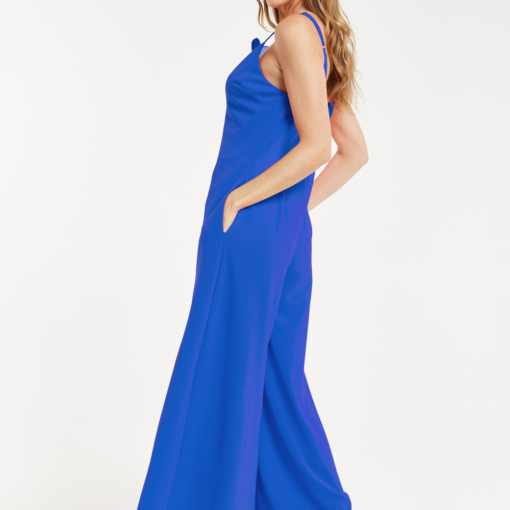 
                  
                    Liquorish Elegant Blue Jumpsuit with Floral Shoulder Detail
                  
                