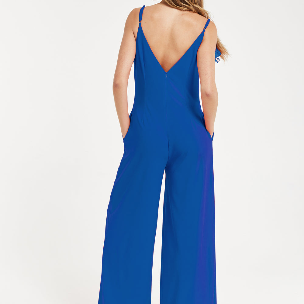 
                  
                    Liquorish Elegant Blue Jumpsuit with Floral Shoulder Detail
                  
                