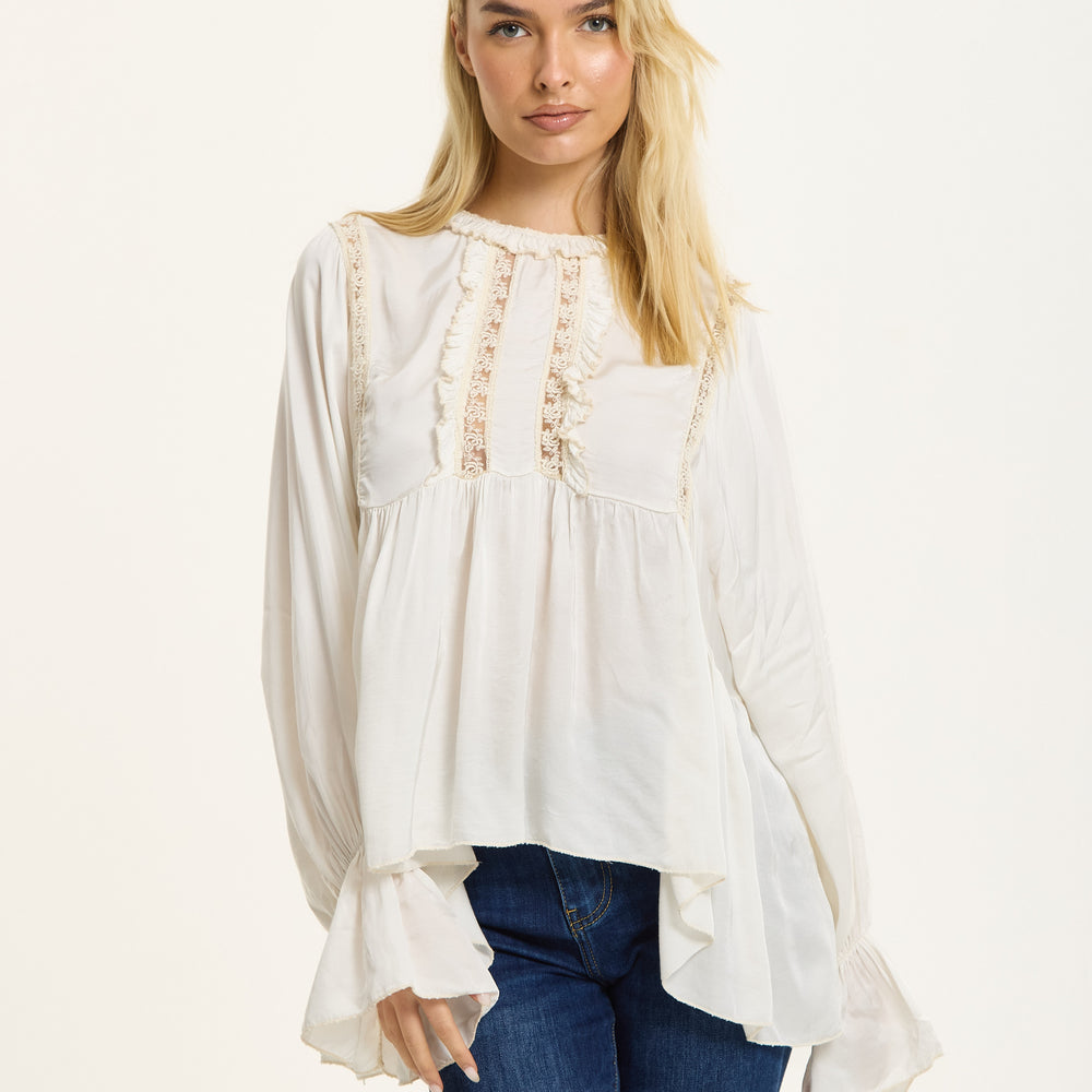 
                  
                    Off-White Boho Lace Detail Blouse
                  
                