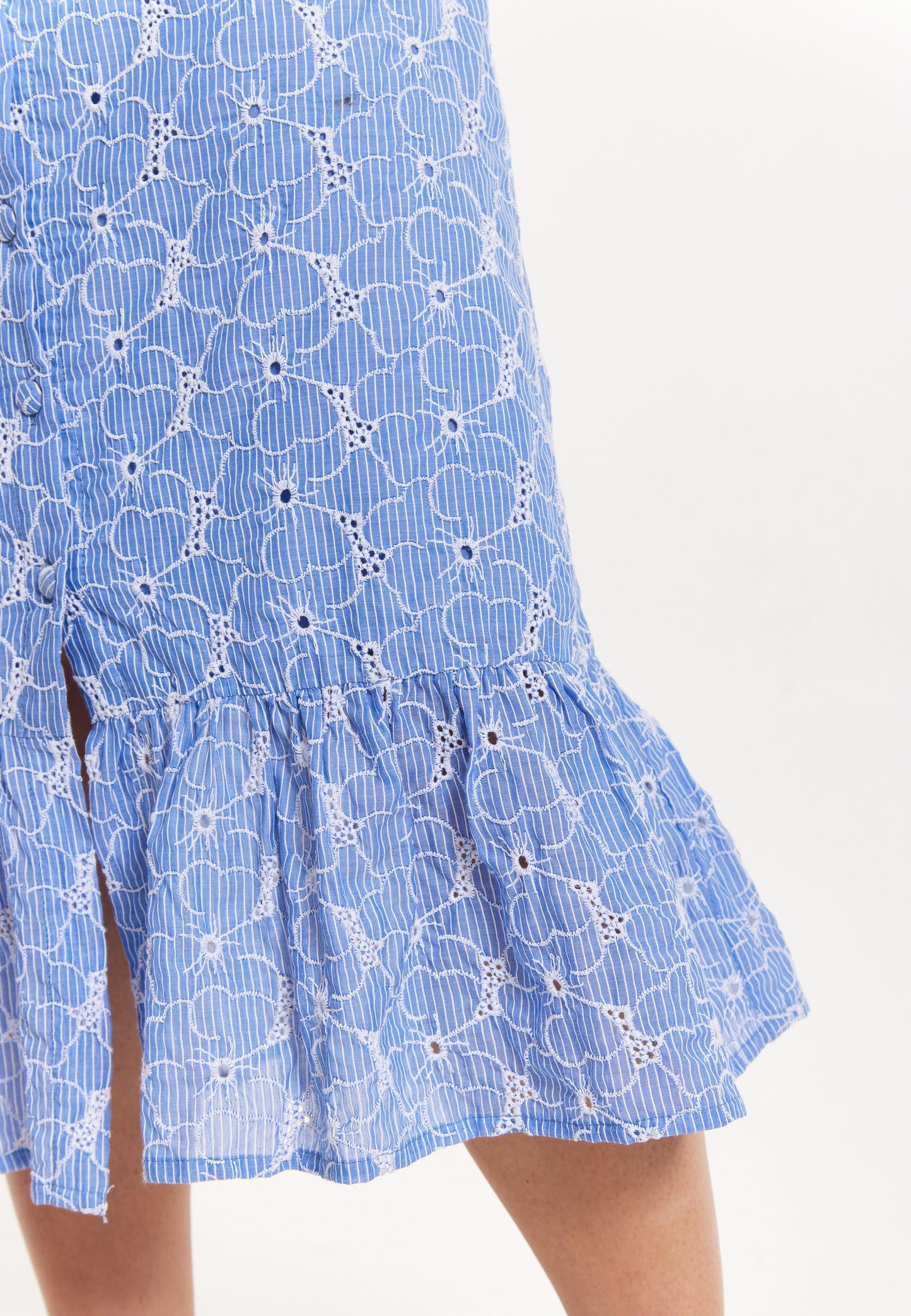 
                  
                    Blue Embroidered Shirt Midi Dress
                  
                