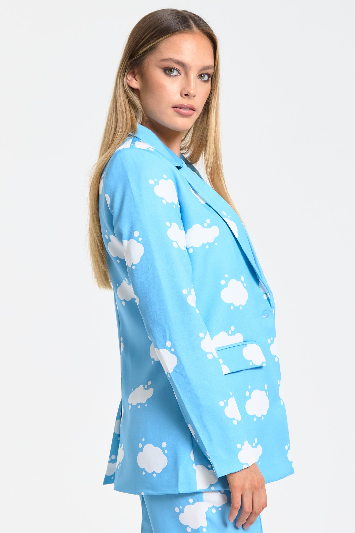
                  
                    Blue Cloud Print Tailored Blazer
                  
                