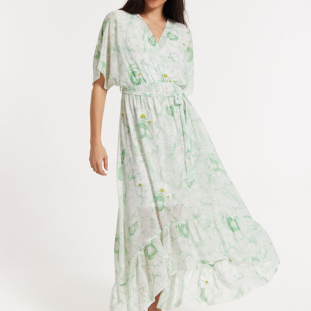 
                  
                    Floral Embroidered Wrap Front Maxi Dress
                  
                