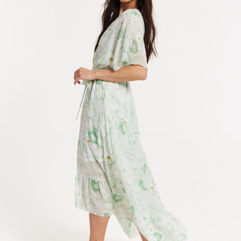 
                  
                    Floral Embroidered Wrap Front Maxi Dress
                  
                