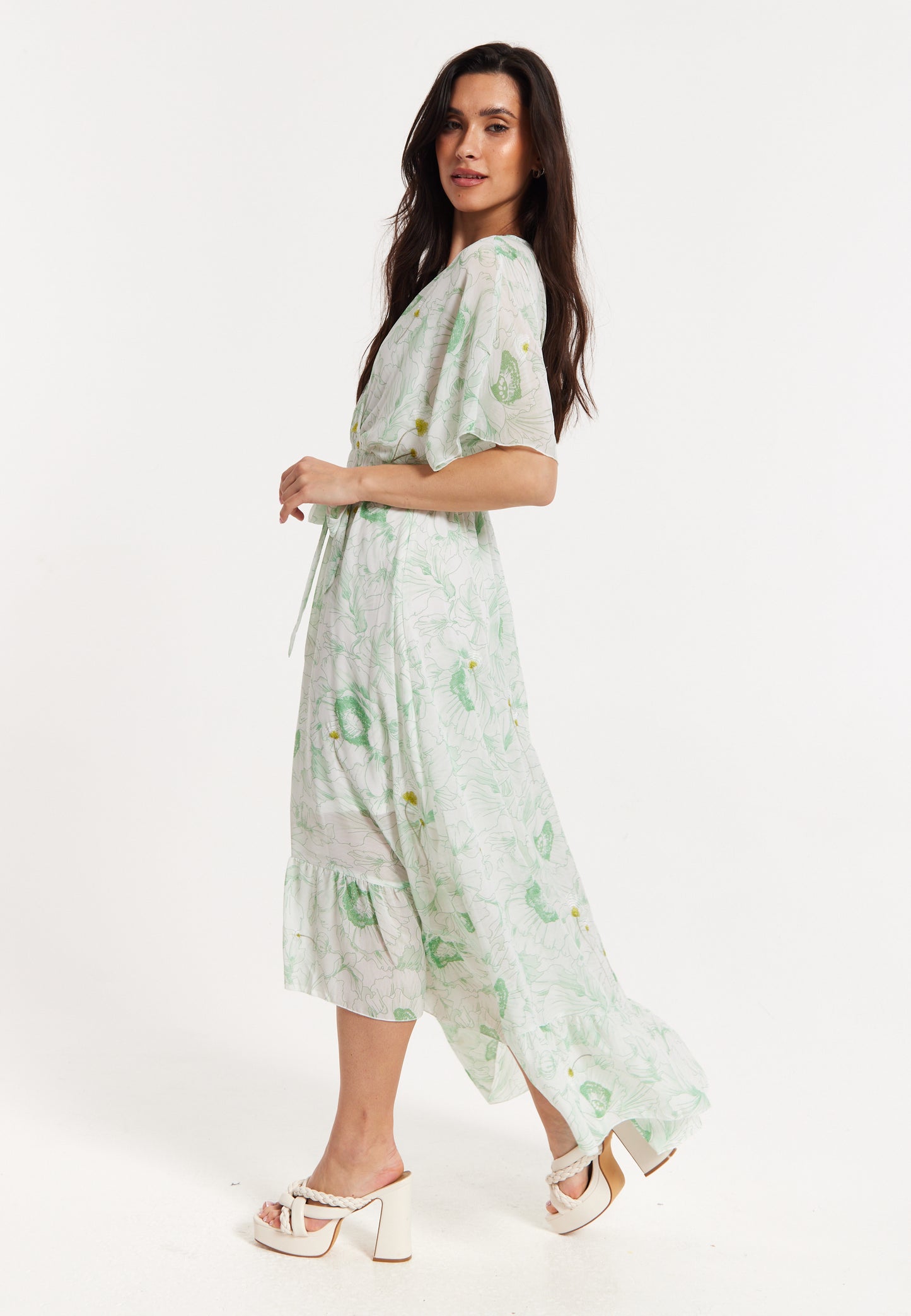 
                  
                    Floral Embroidered Wrap Front Maxi Dress
                  
                