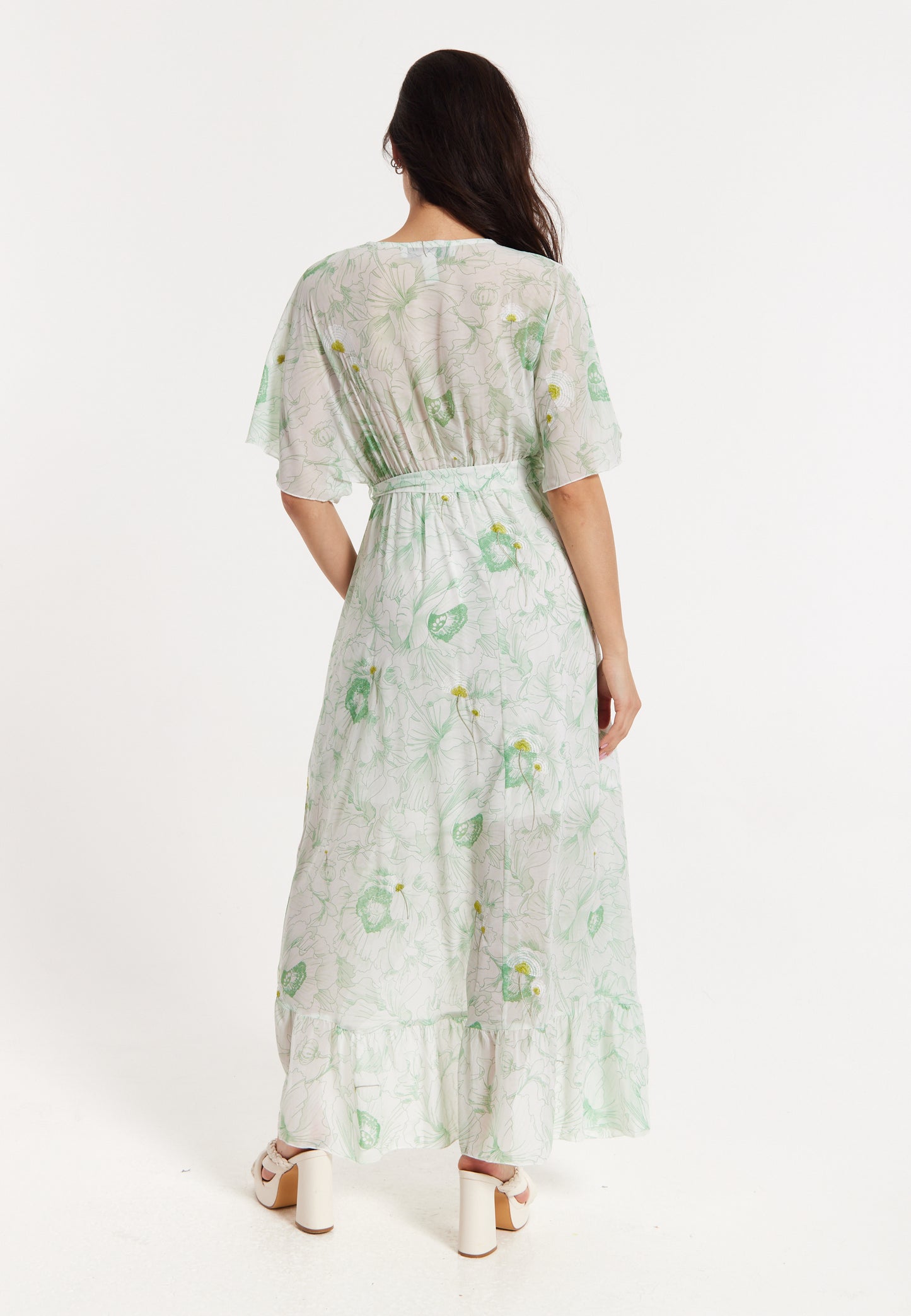 
                  
                    Floral Embroidered Wrap Front Maxi Dress
                  
                