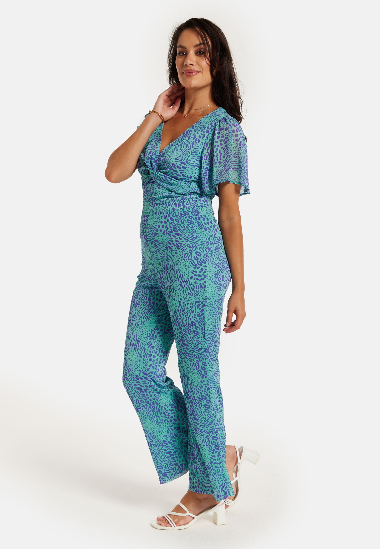 
                  
                    Liquorish Blue Animal Print Knot Front Jumpsuit
                  
                