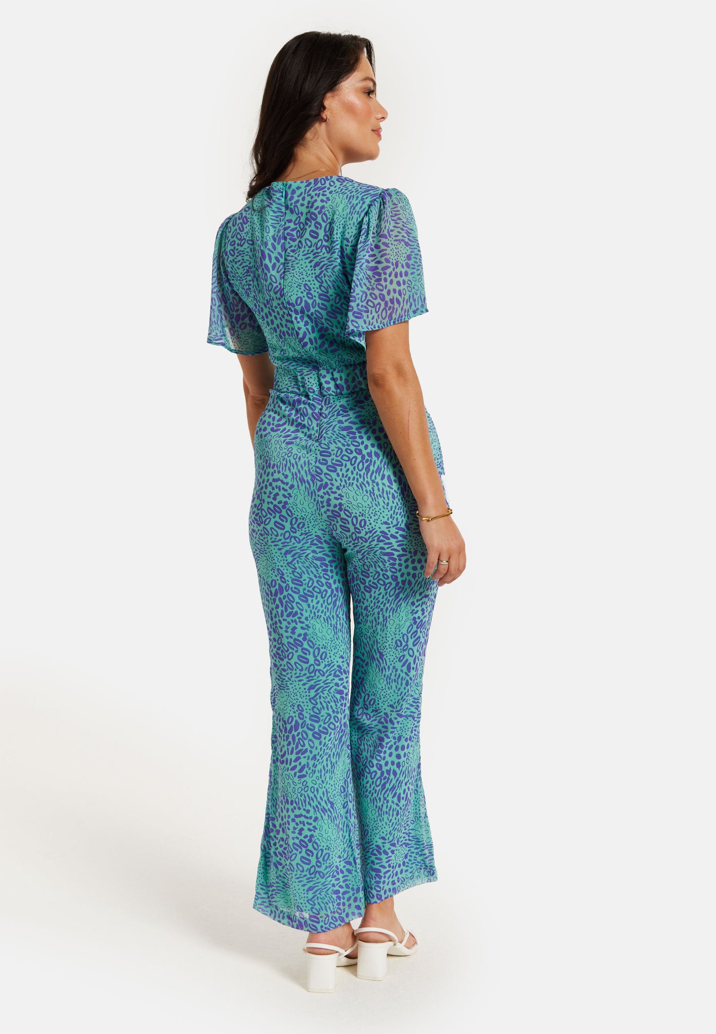 
                  
                    Liquorish Blue Animal Print Knot Front Jumpsuit
                  
                