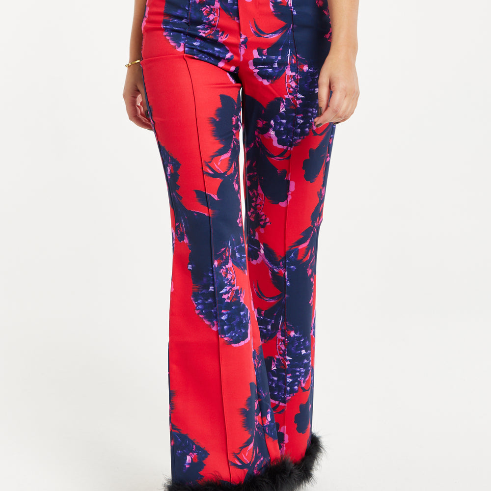 
                  
                    Floral Print Tailored Trousers Fluffy
                  
                