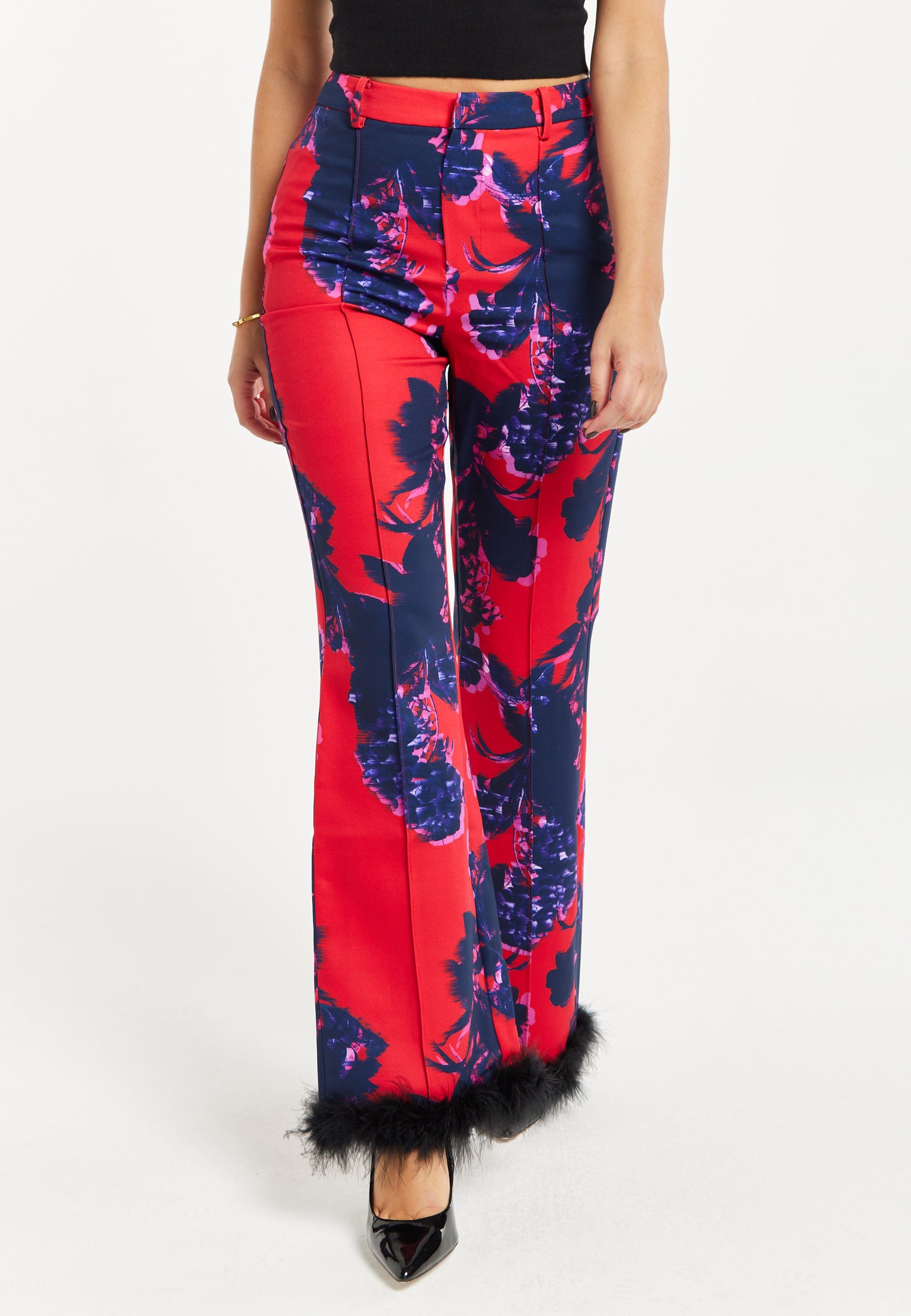 
                  
                    Floral Print Tailored Trousers Fluffy
                  
                