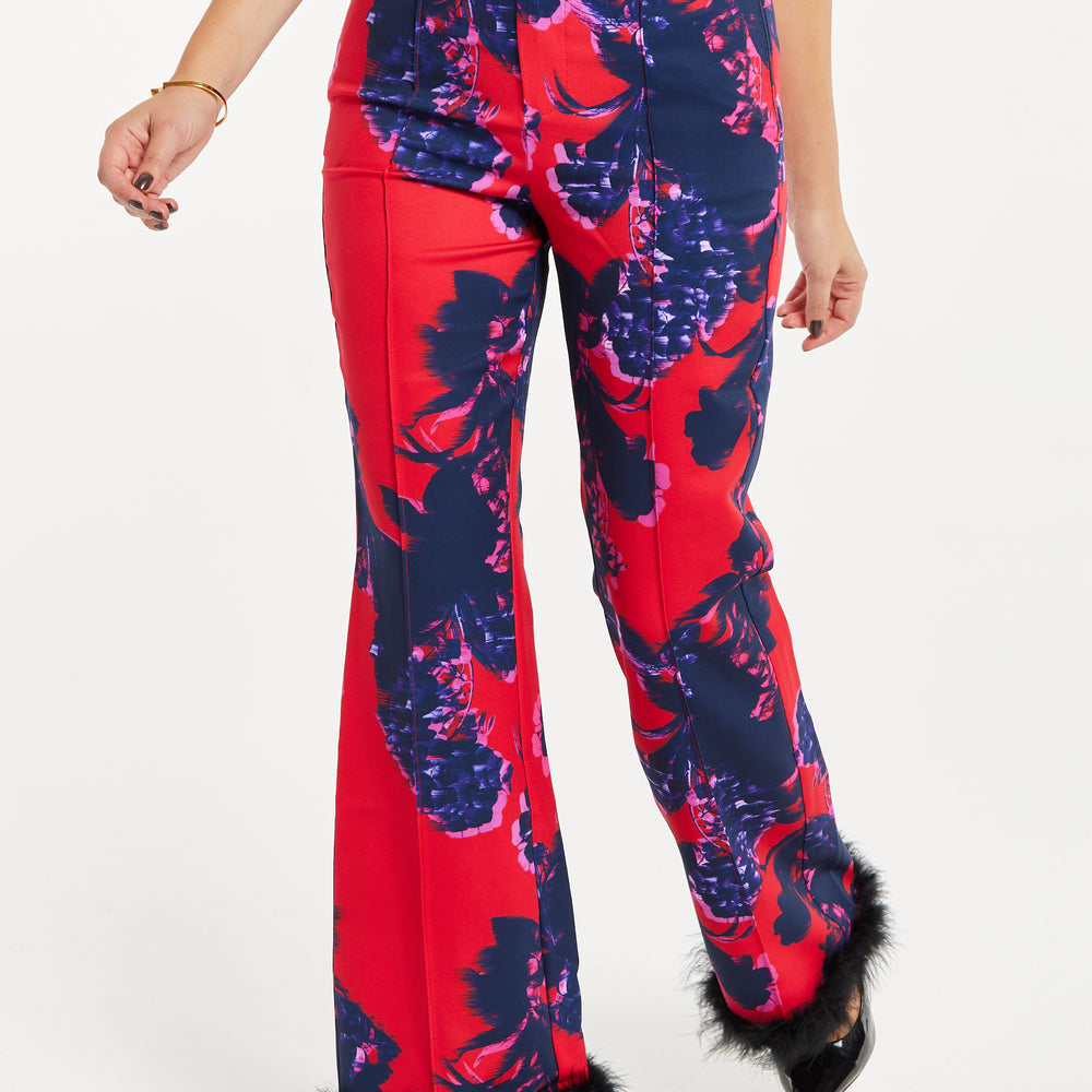 
                  
                    Floral Print Tailored Trousers Fluffy
                  
                