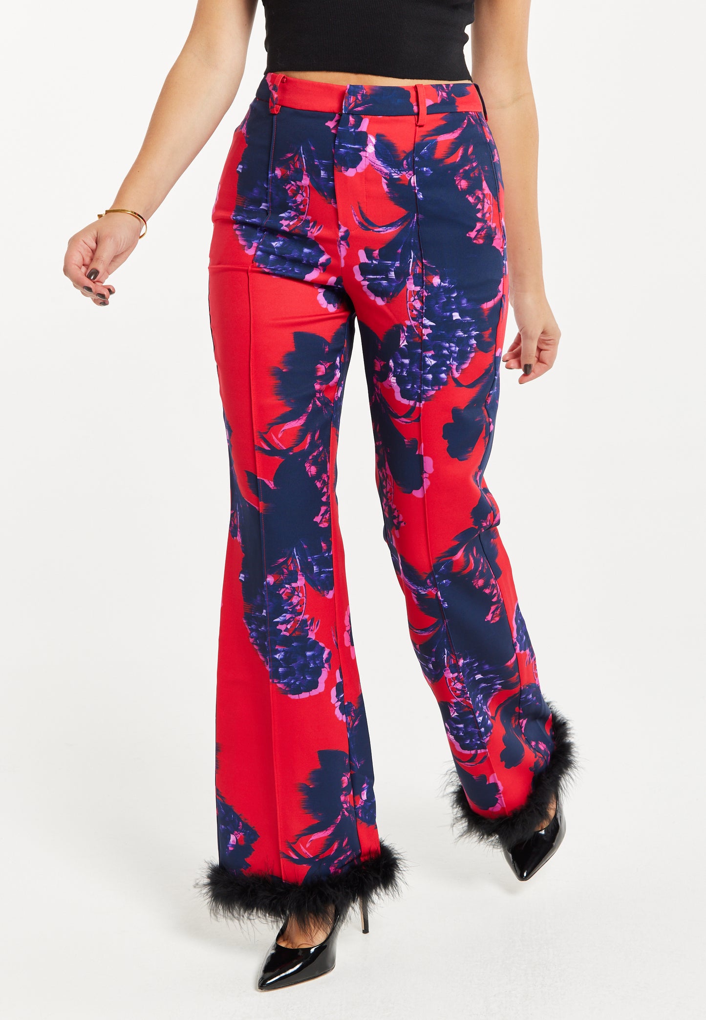 
                  
                    Floral Print Tailored Trousers Fluffy
                  
                