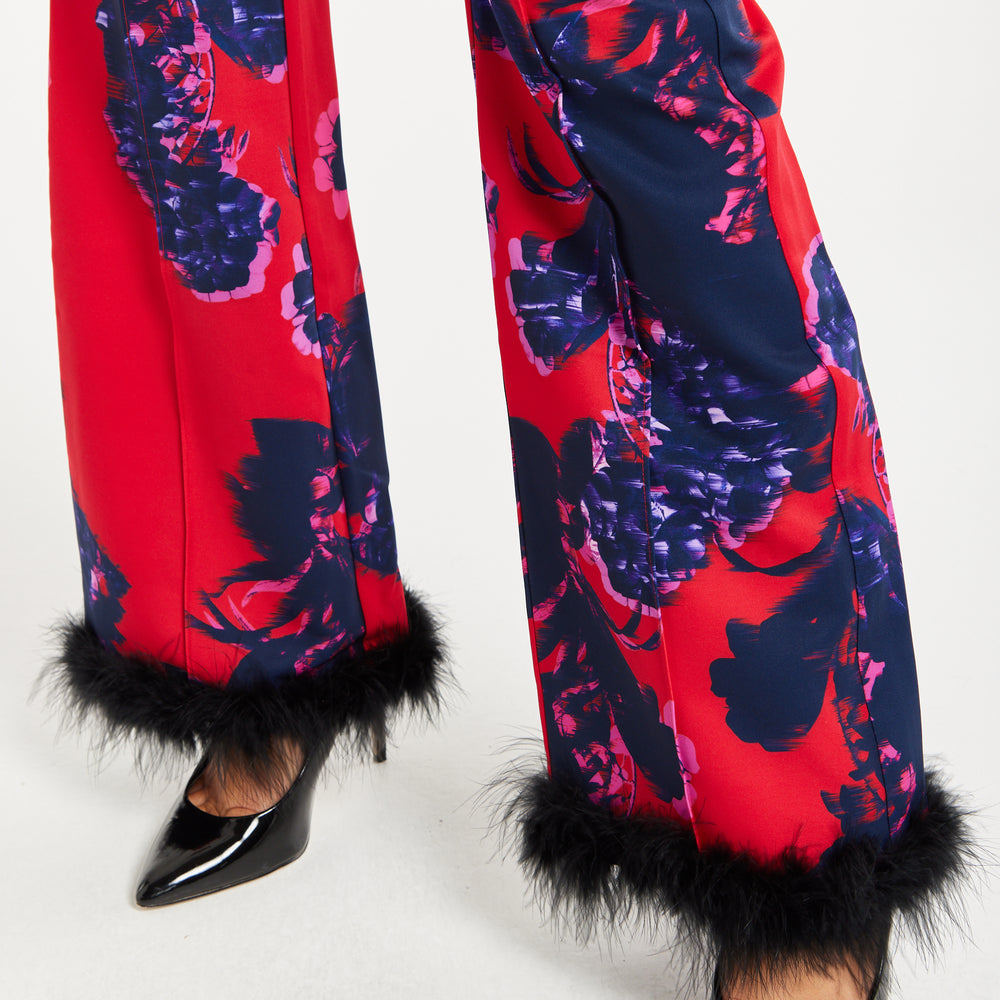 
                  
                    Floral Print Tailored Trousers Fluffy
                  
                