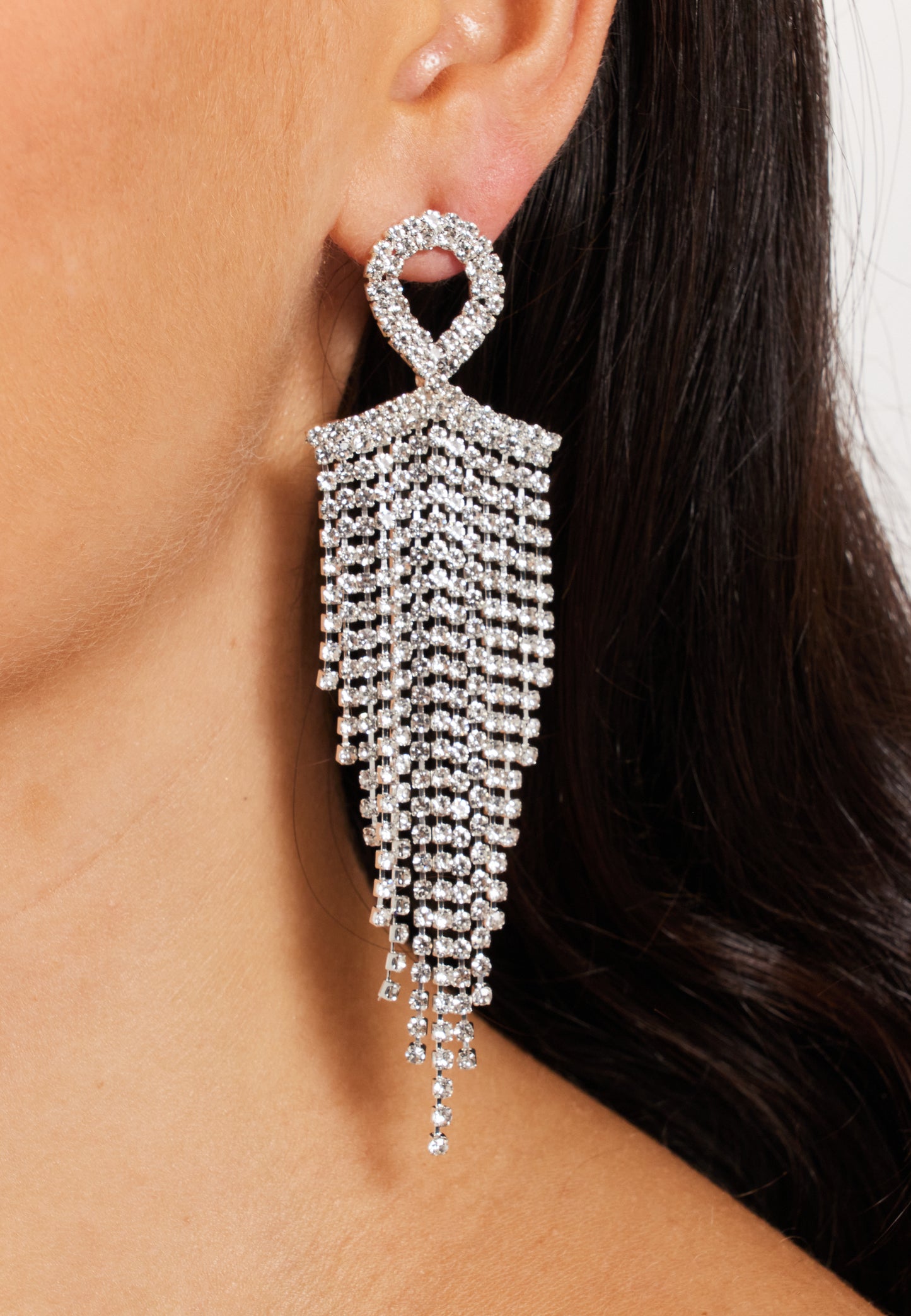 
                  
                    Rhinestone Tassel Drop Earrings
                  
                