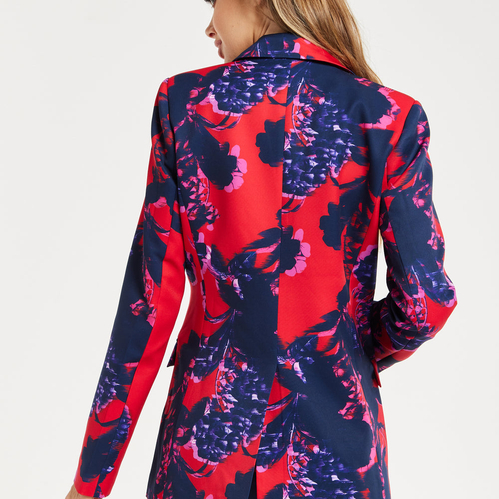 
                  
                    Liquorish Floral Print Red Blazer
                  
                