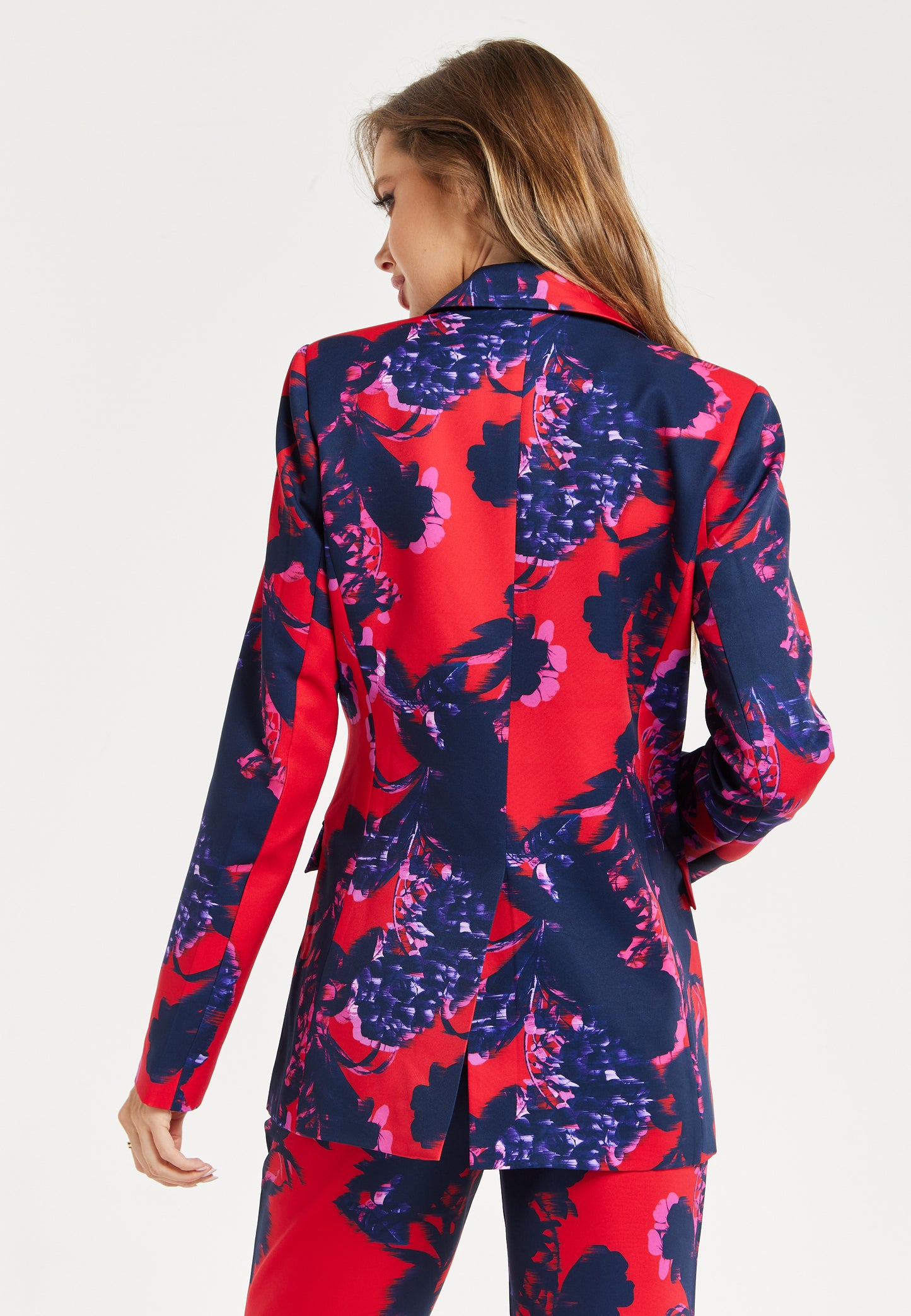 
                  
                    Liquorish Floral Print Red Blazer
                  
                