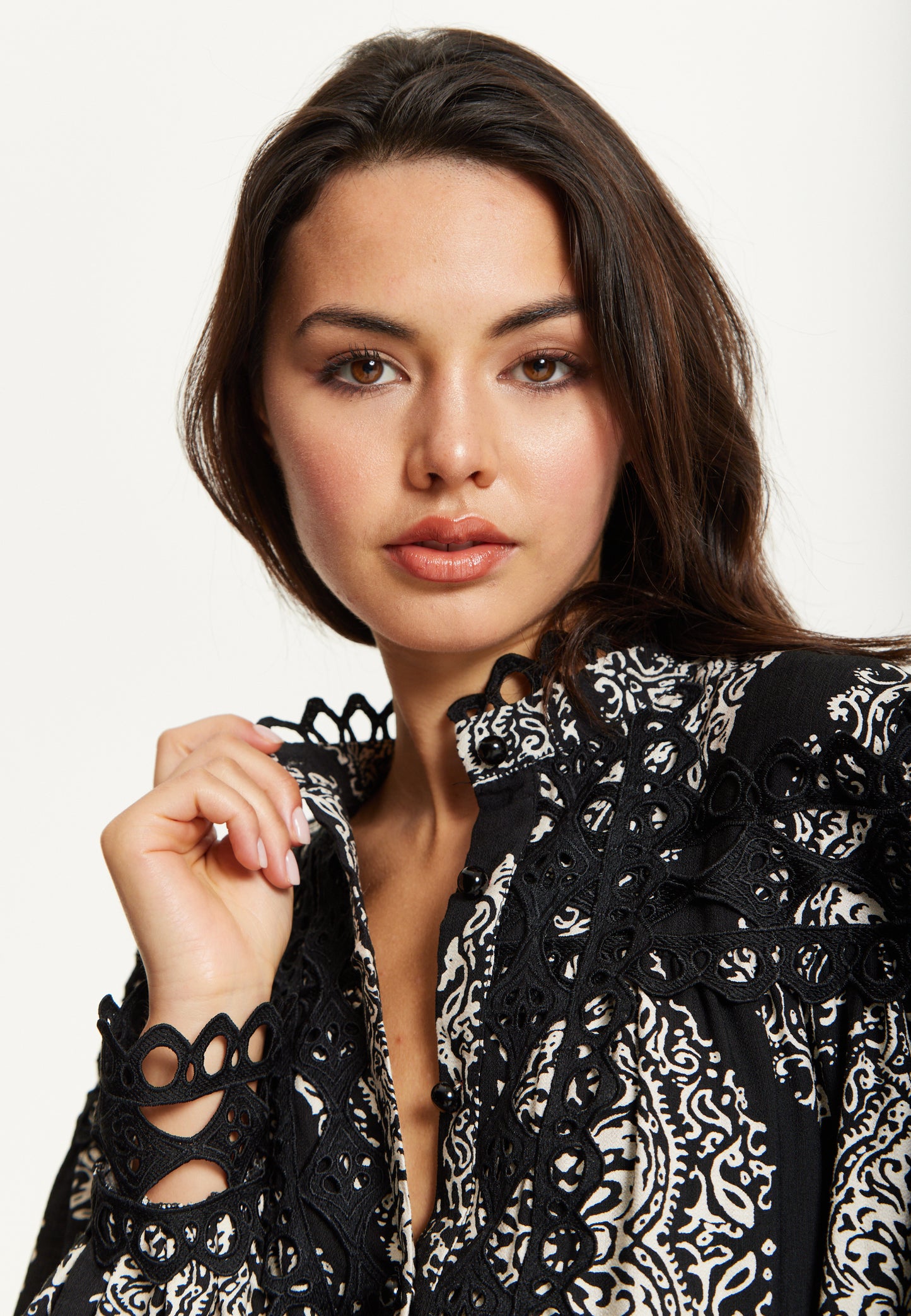 
                  
                    Black Embroidered Lace Mini Dress
                  
                