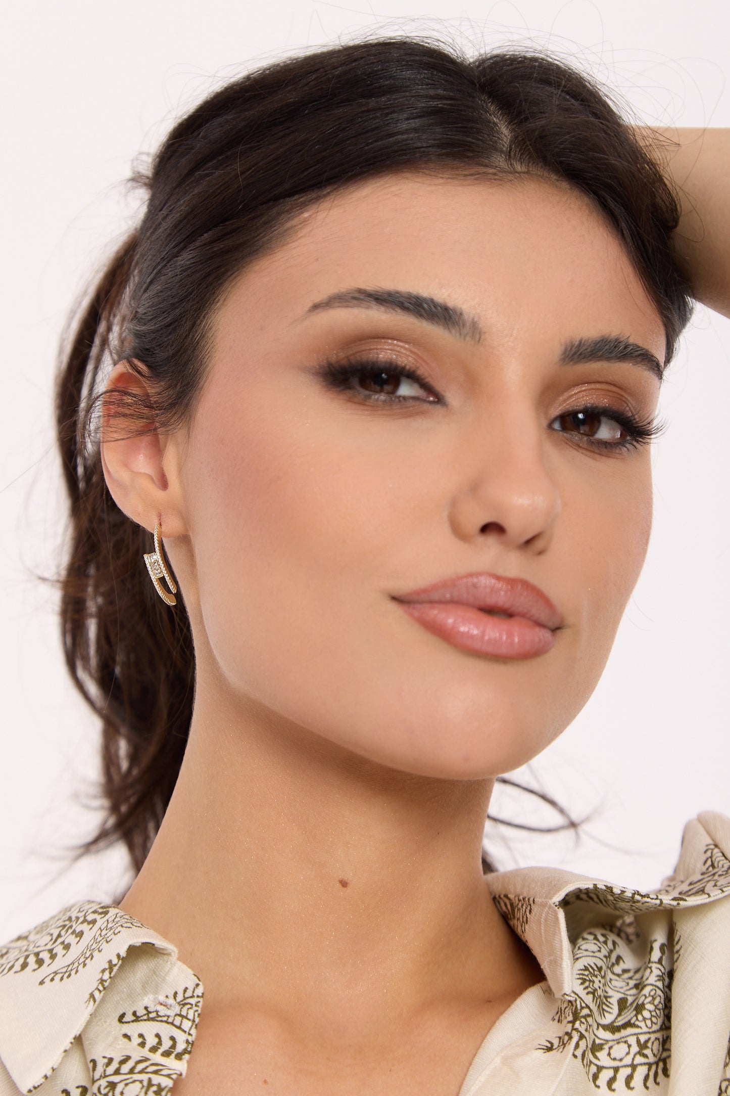 
                  
                    Crystal Double Bar Hoop Earrings
                  
                