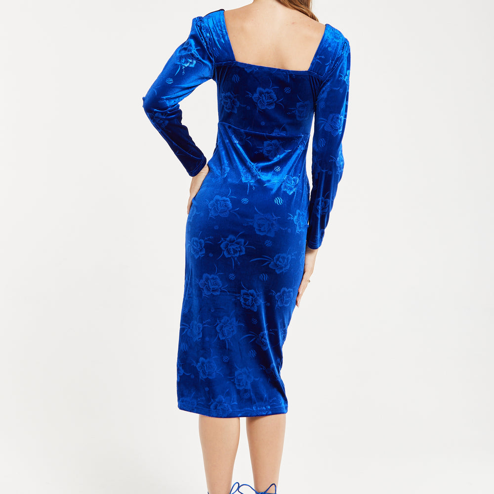 
                  
                    Liquorish Corset Royal Blue Velvet Dress
                  
                