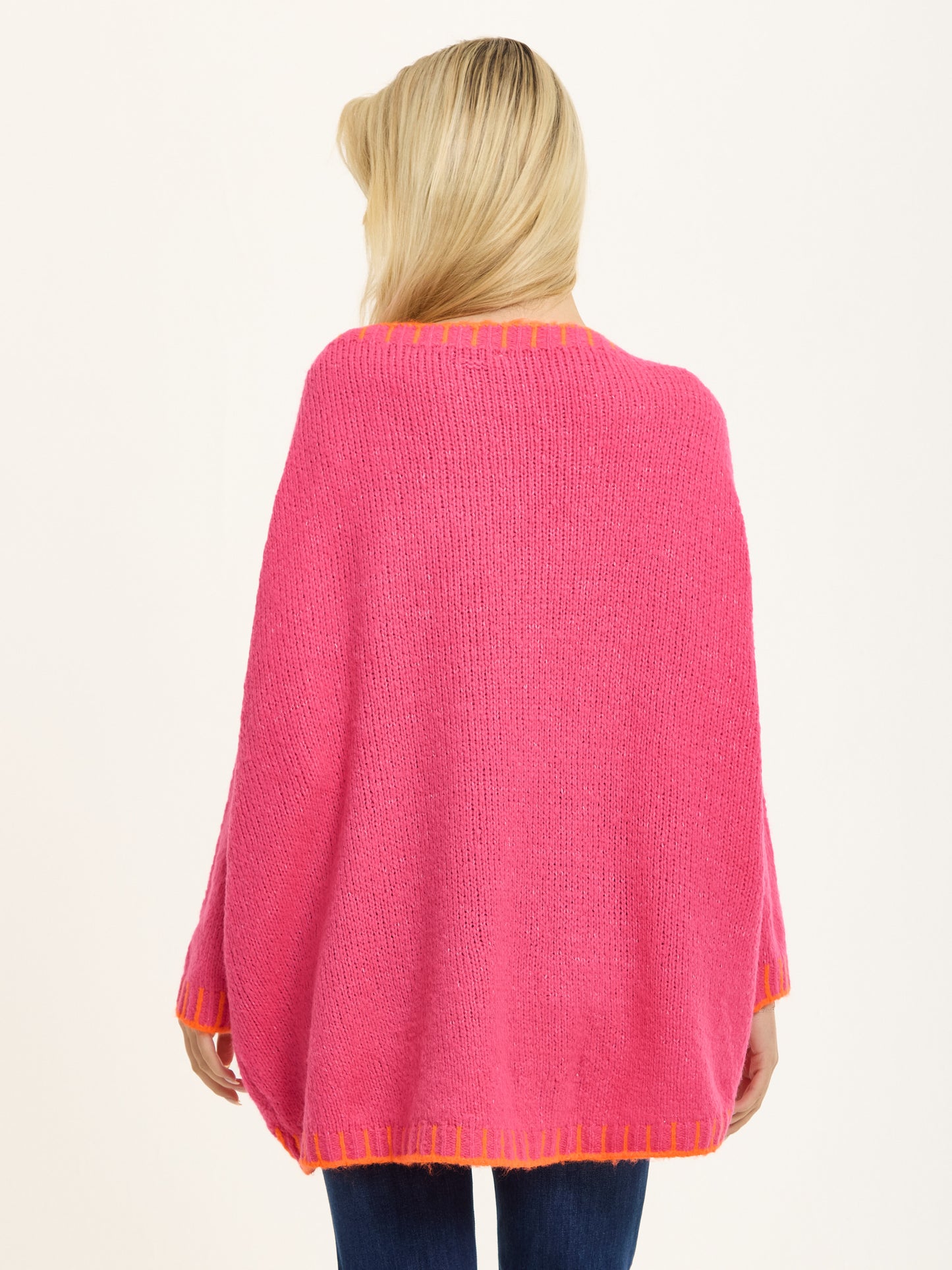 
                  
                    Pink Wool Blend Jumper Orange Trim
                  
                