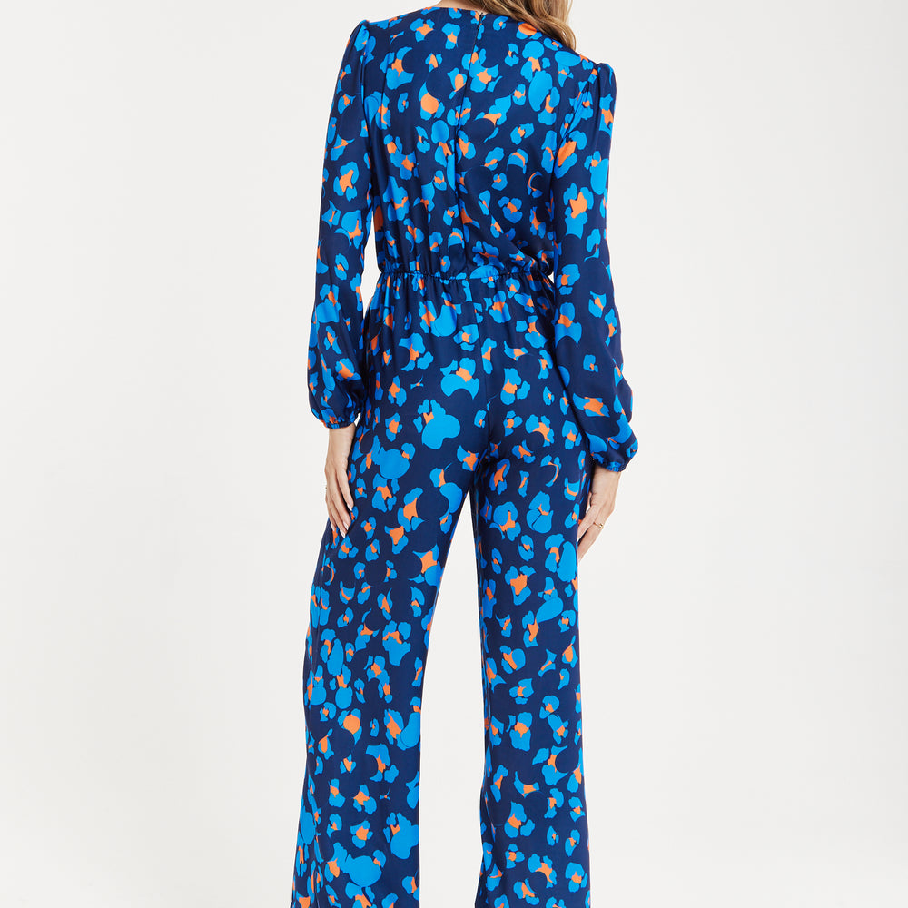 
                  
                    Liquorish Blue Abstract Print Jumpsuit
                  
                