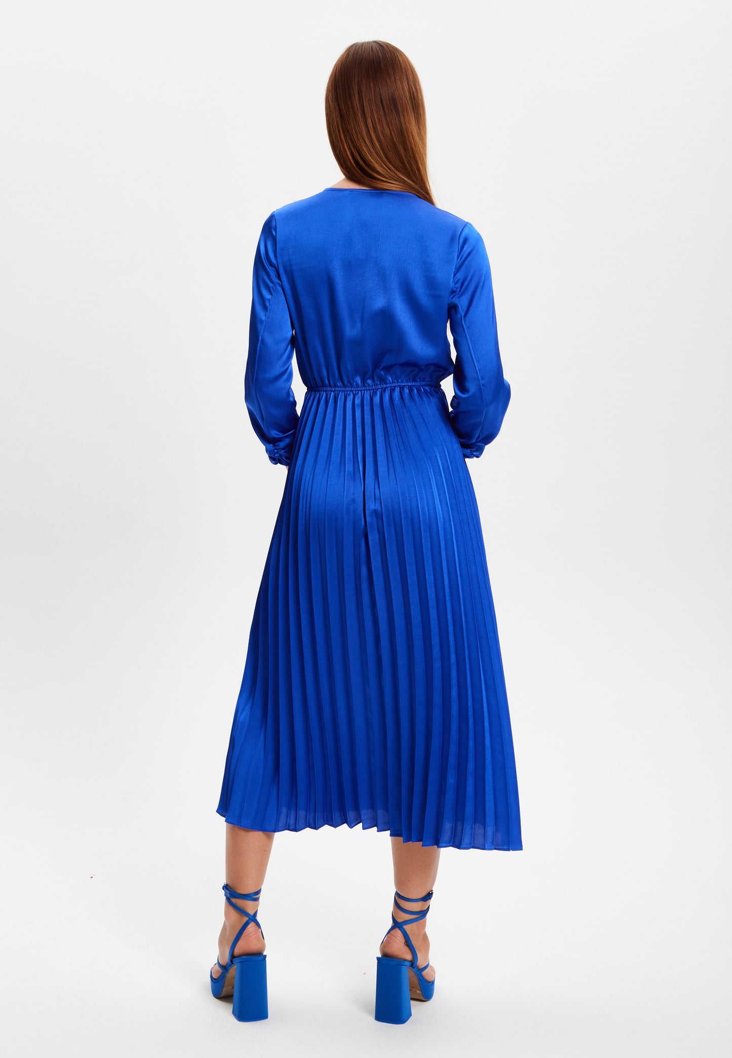 
                  
                    Liquorish Royal Blue Midi Dress With Pleat Details
                  
                