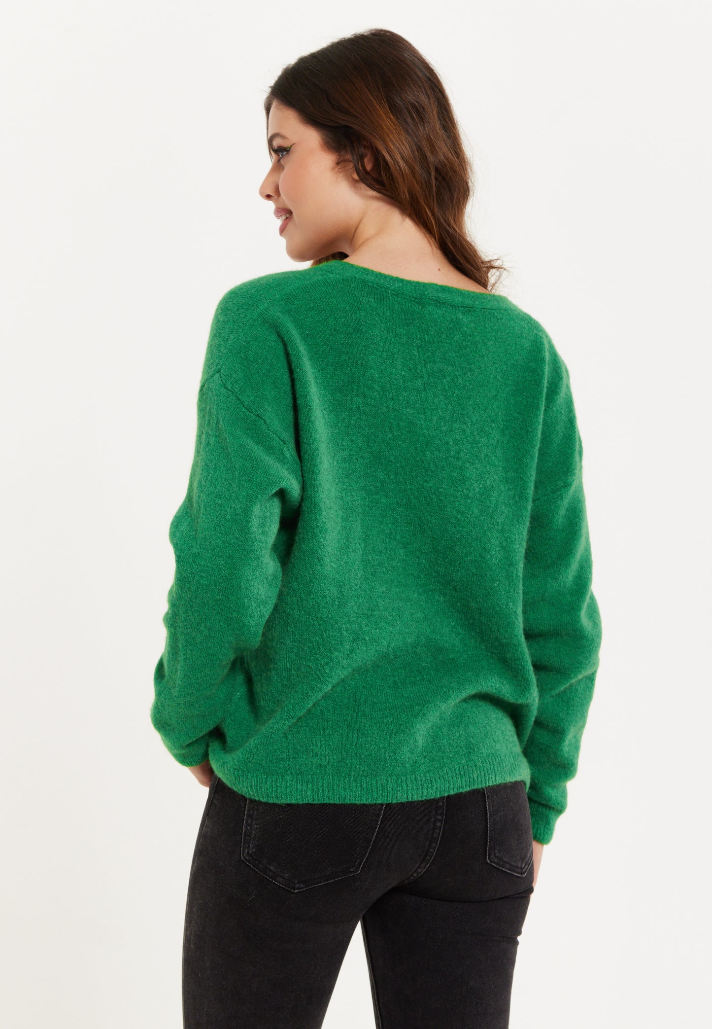 
                  
                    Liquorish Super Soft Cardigan in Green
                  
                