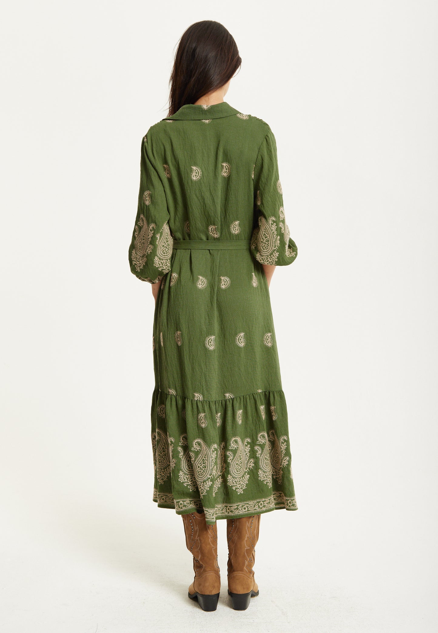 
                  
                    Paisley Embroidered Midi Shirt Dress
                  
                