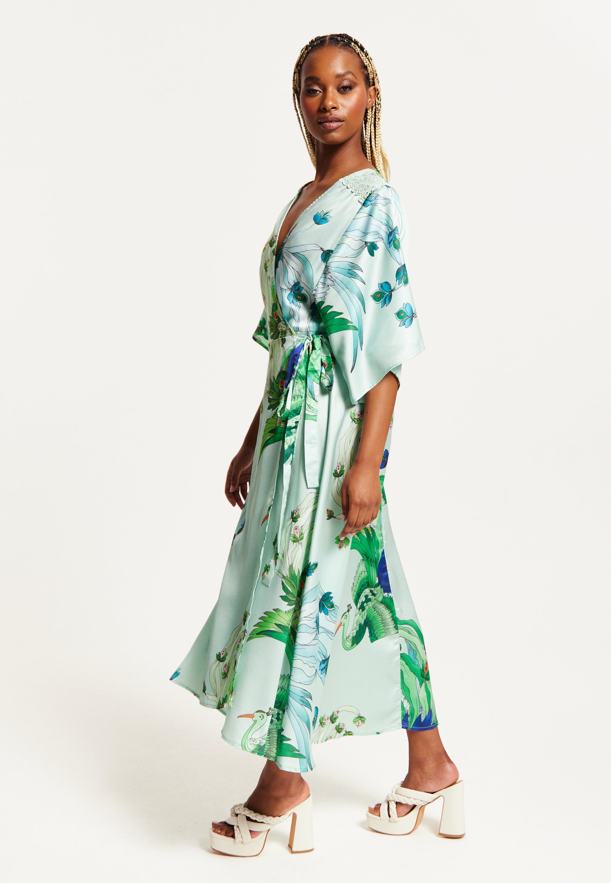 Bird maxi dress fashion