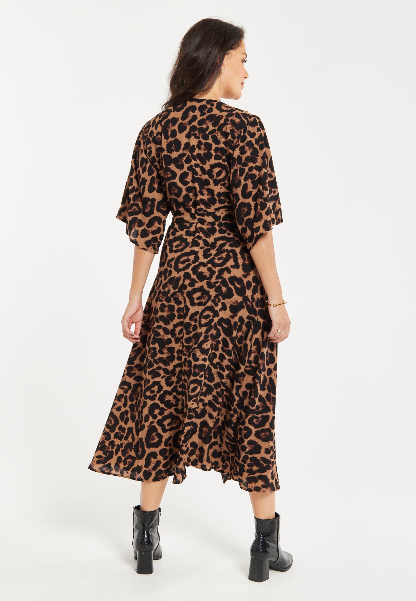 
                  
                    Leopard Midi Dress With Short Sleeves
                  
                