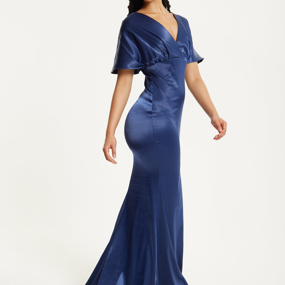 
                  
                    Short Sleeve Navy Maxi Dress
                  
                