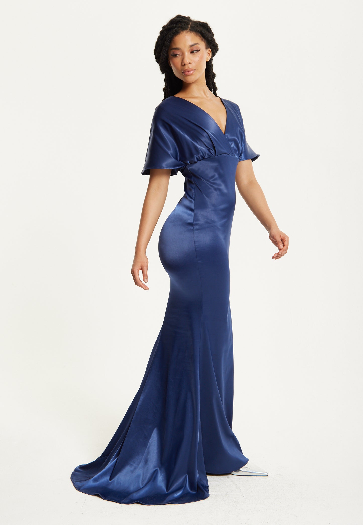 
                  
                    Short Sleeve Navy Maxi Dress
                  
                