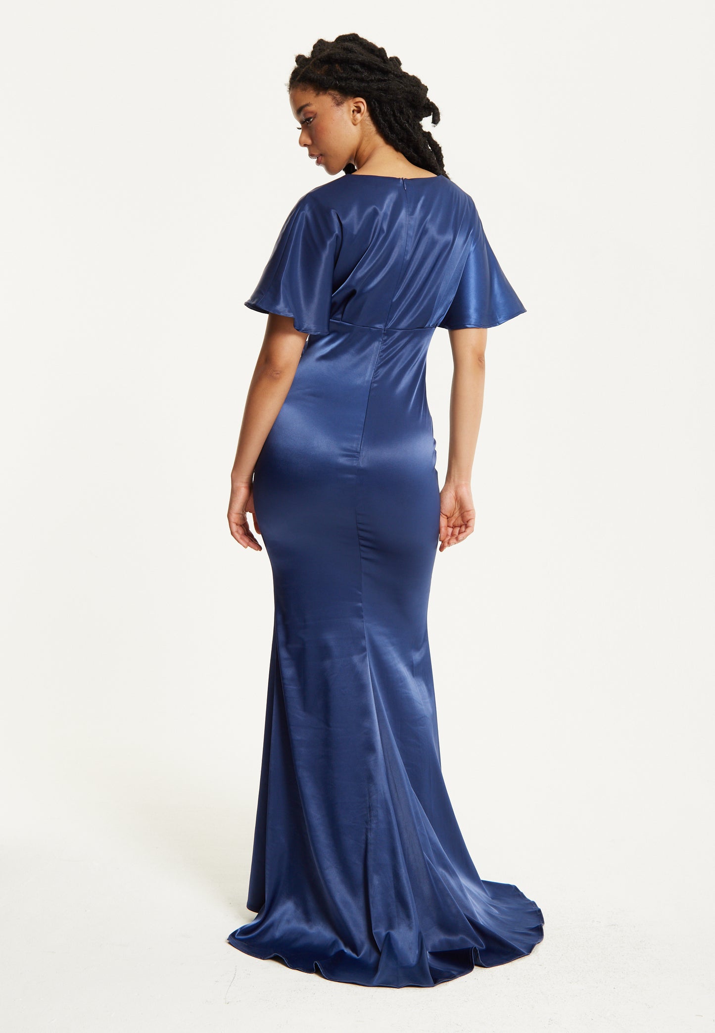 
                  
                    Short Sleeve Navy Maxi Dress
                  
                