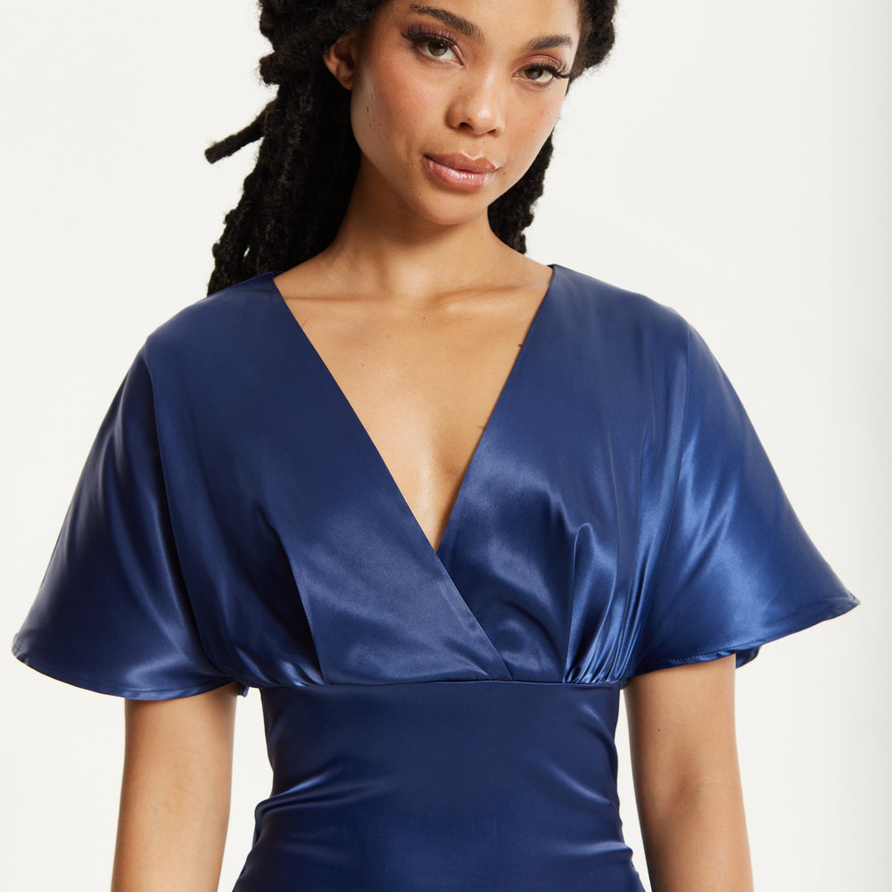 
                  
                    Short Sleeve Navy Maxi Dress
                  
                