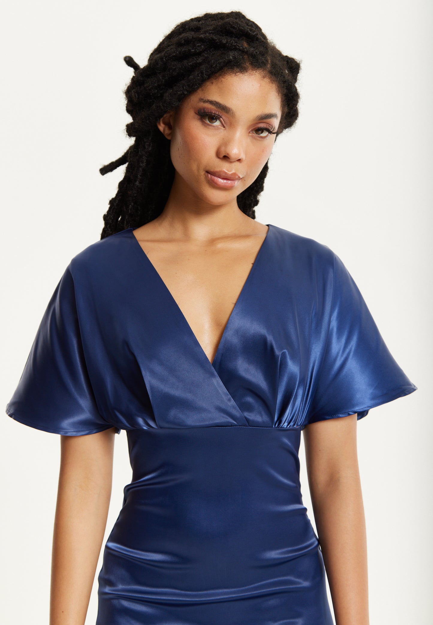 
                  
                    Short Sleeve Navy Maxi Dress
                  
                