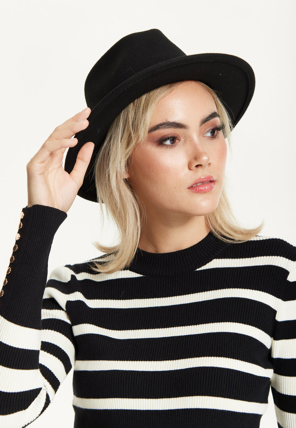 Black Wool Fedora Hat