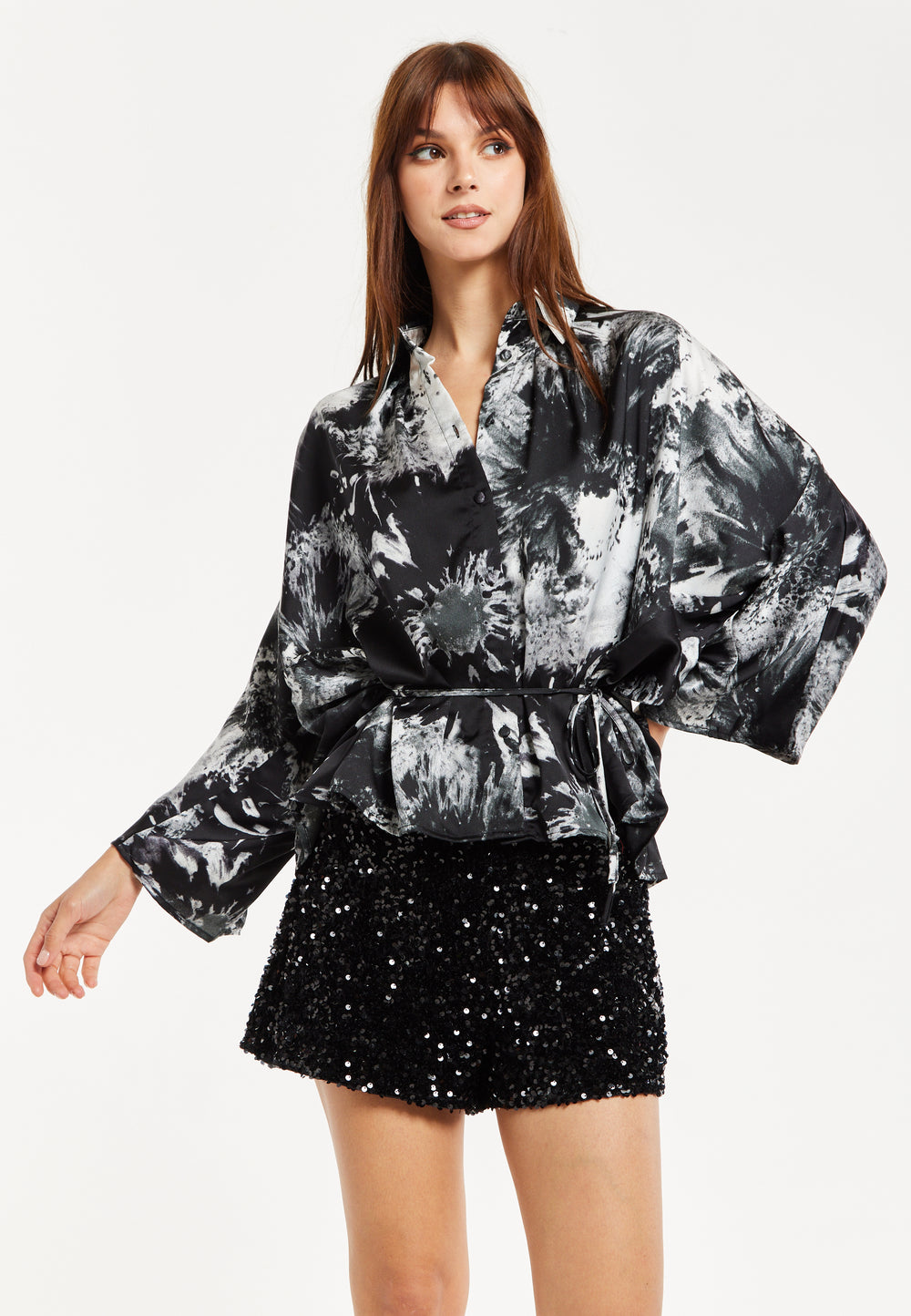 Liquorish Abstract Print Shirt