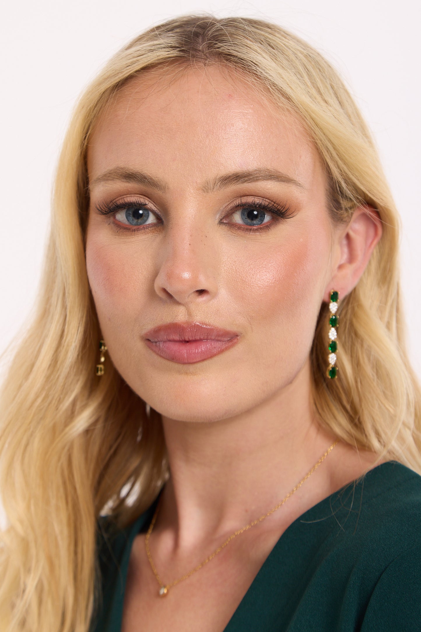
                  
                    Emerald Cascade Crystal Drop Earrings
                  
                