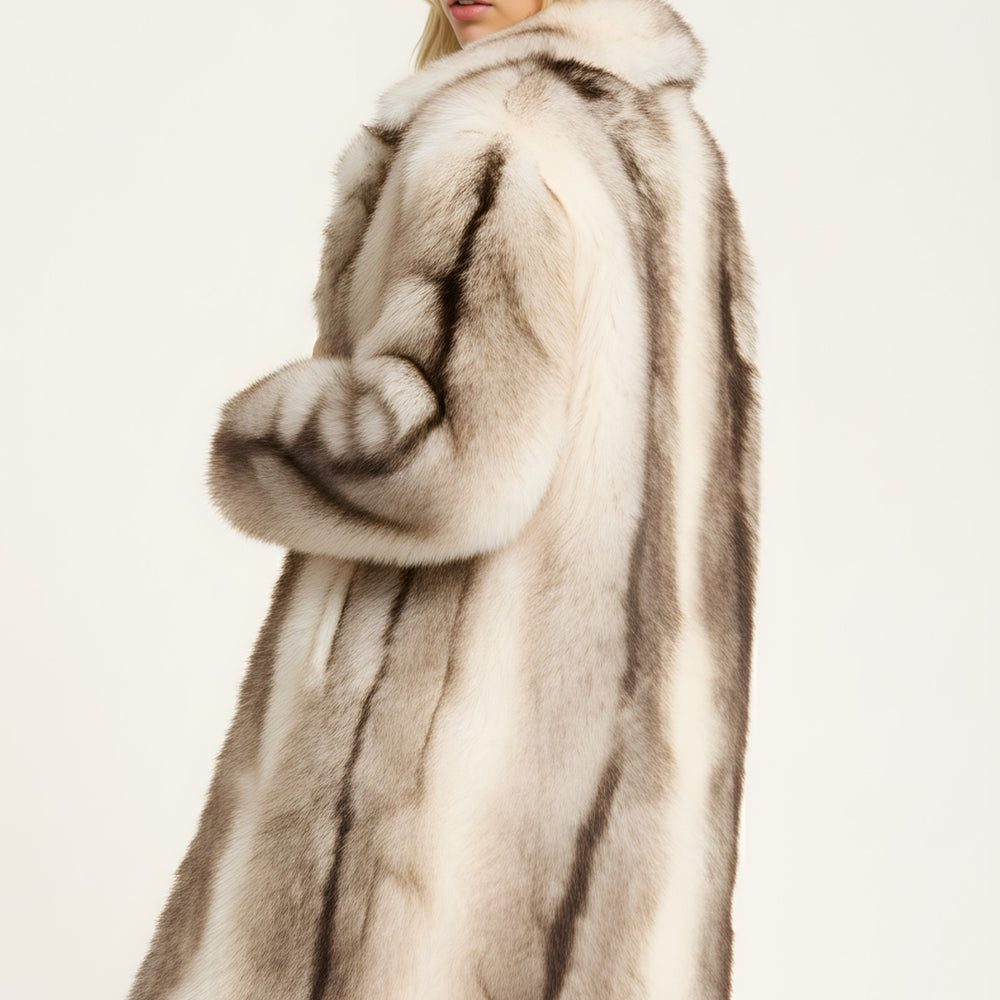 
                  
                    Beige Ombre Faux Fur Midi Coat
                  
                