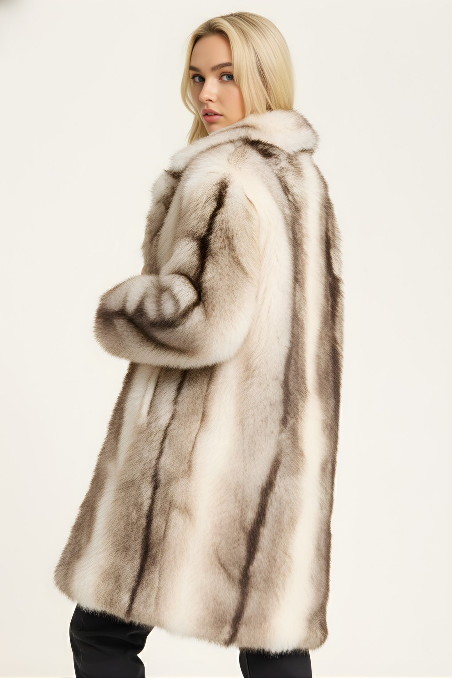 
                  
                    Beige Ombre Faux Fur Midi Coat
                  
                