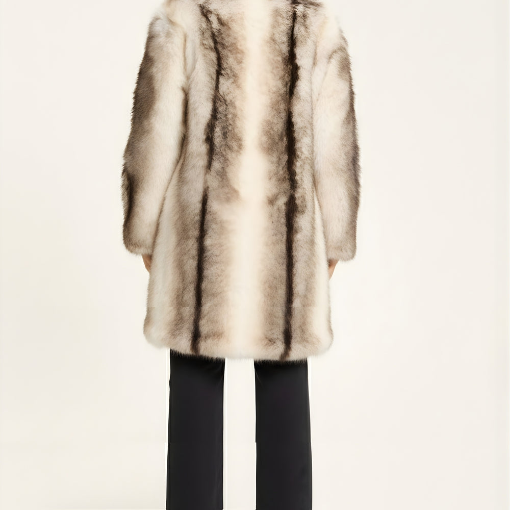 
                  
                    Beige Ombre Faux Fur Midi Coat
                  
                