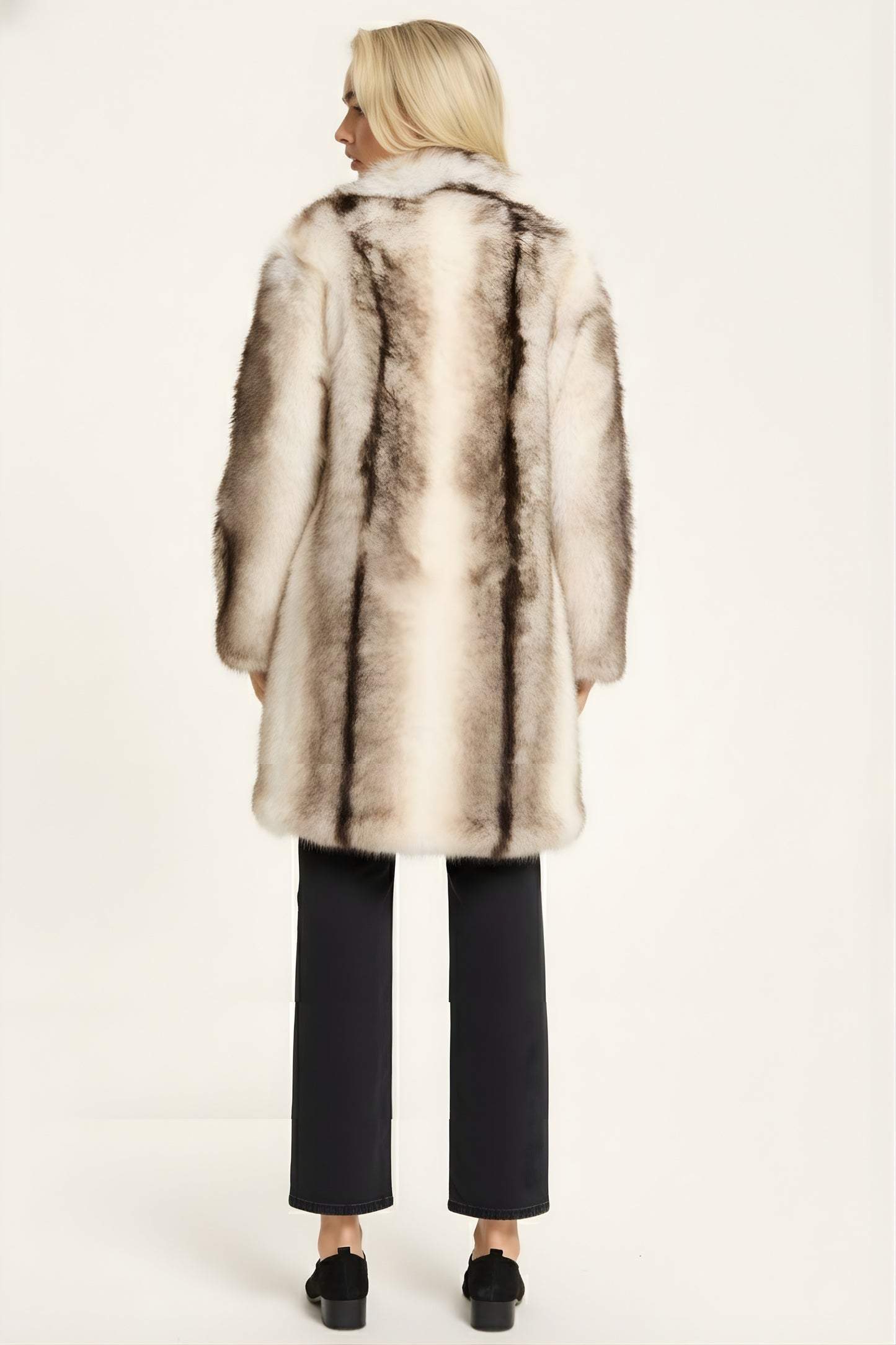 
                  
                    Beige Ombre Faux Fur Midi Coat
                  
                