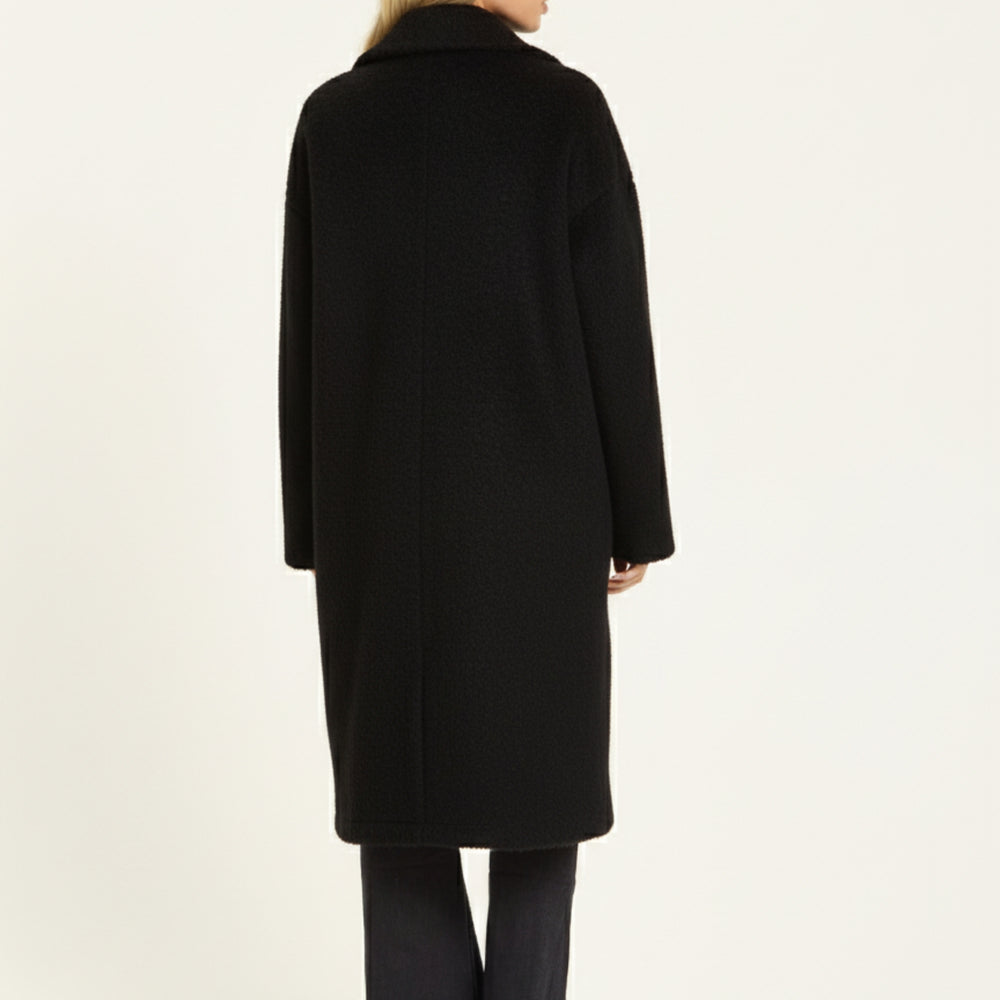 
                  
                    Black Wool Blend Double Breasted Coat
                  
                