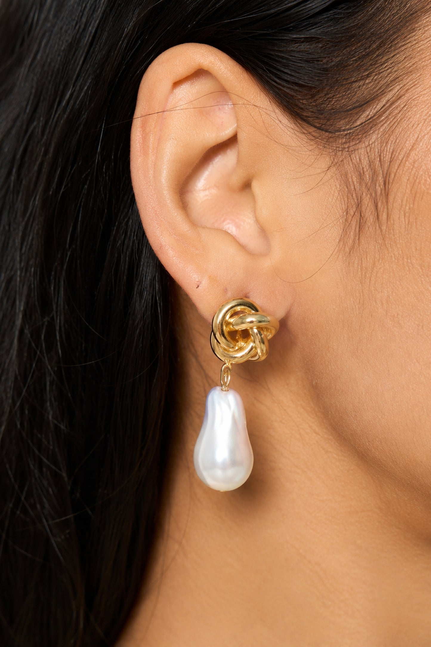 
                  
                    Gold Baroque Pearl Drop Earrings
                  
                