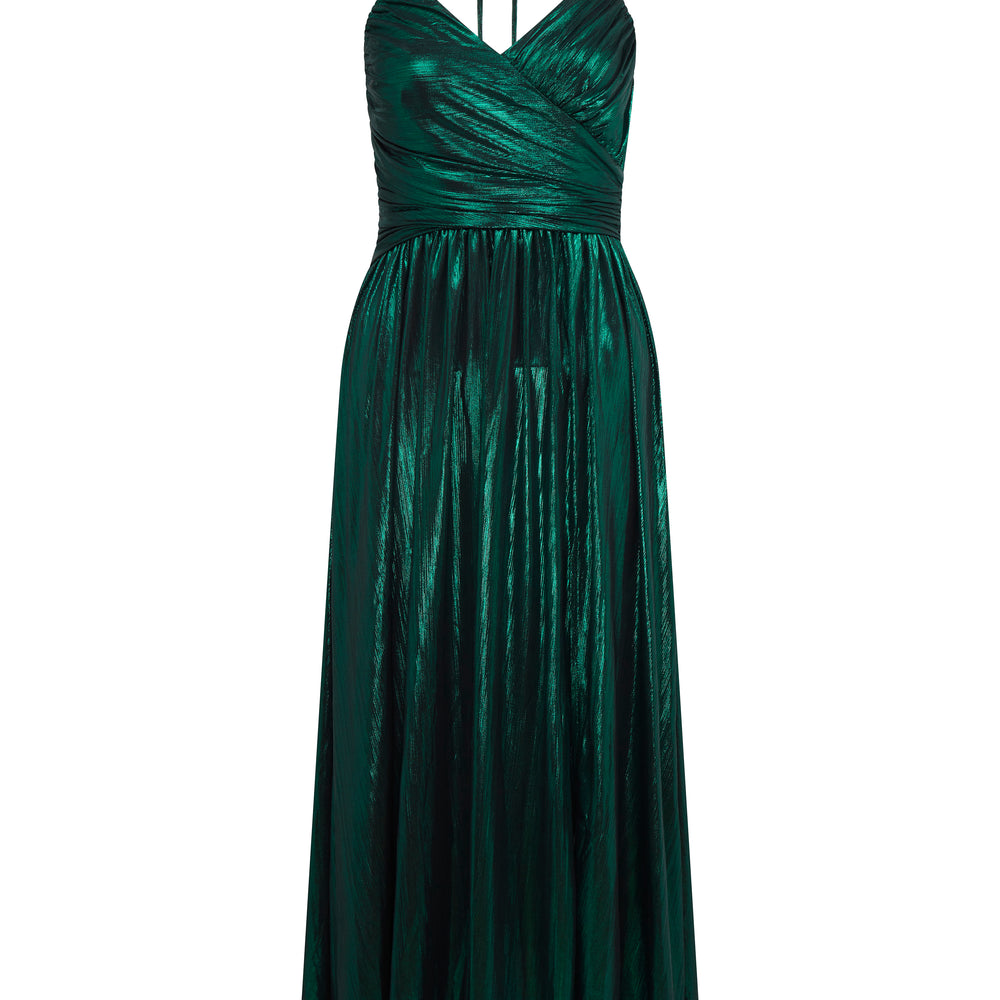 
                  
                    Liquorish Strapless Green Foil Printed Jersey Maxi Dress
                  
                